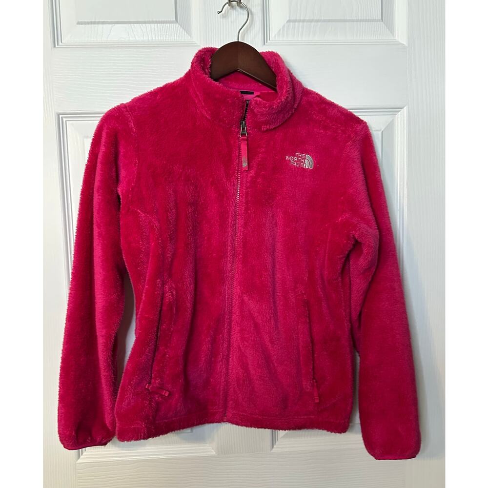 The North Face Girls Osito Soft Fleece Full Zip Jacket Size Large 14-16 PINK